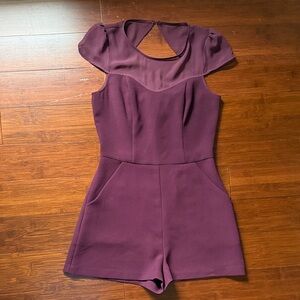 BCBGeneration Deep Plum Dress Top with Textured Fabric